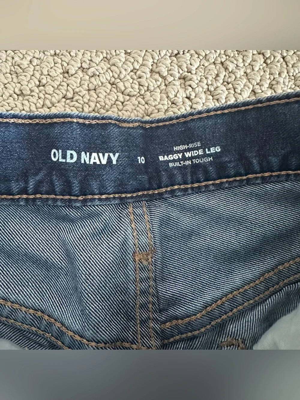Old Navy & Hello Franki bundle Wide Leg Jeans Pair in Sage Green and Dark Indigo